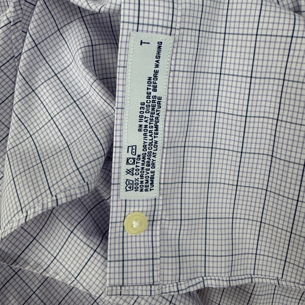 Charles Tyrwhitt Mens Slim Fit Non-Iron Dress Shirt French Cuff Purple 16/34 - Picture 7 of 7